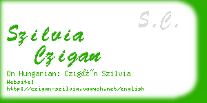 szilvia czigan business card